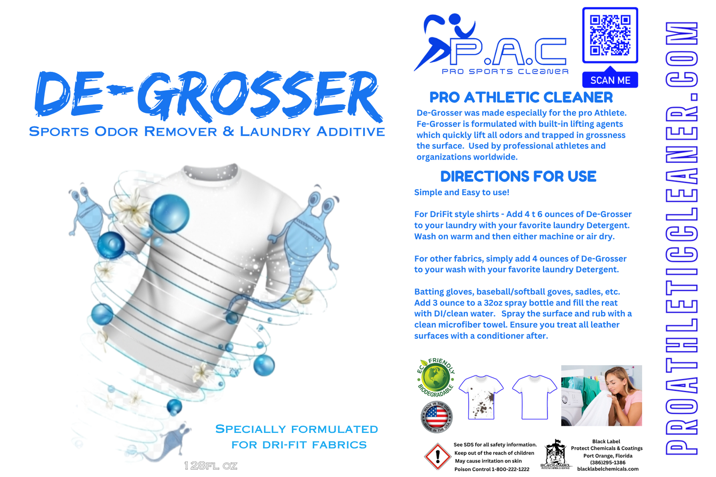 De-Groser Laundry Additive & Pre-Soak - 32oz bottle w/free measuring cup