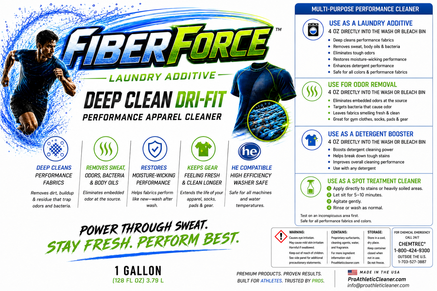 FiberForce Dri-Fit cleaner. 1 gallon with measuring cup
