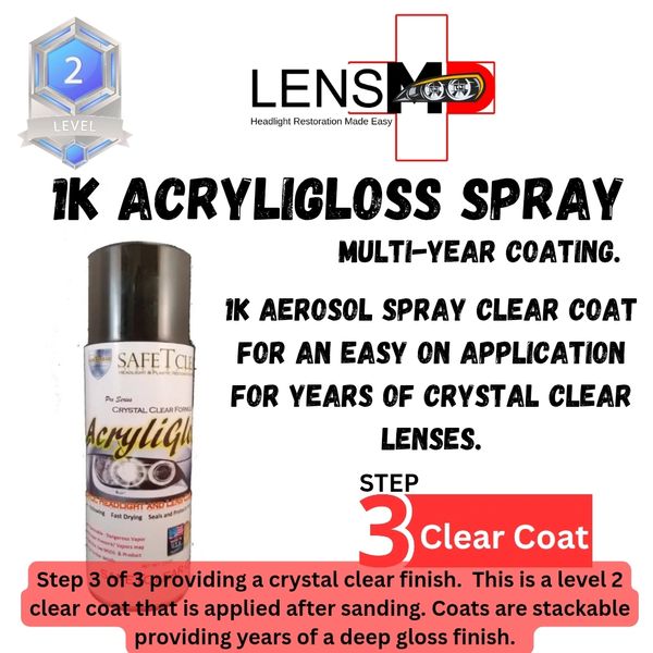 AcryliGloss IK - UV Clear Coat - 11oz Can (Limited 5 year warranty)