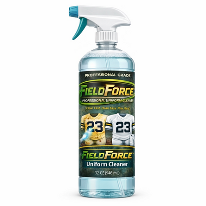FieldForce Sports Uniform Cleaner - 32oz bottle kit. Comes with spray trigger and Super Scrub Sponge