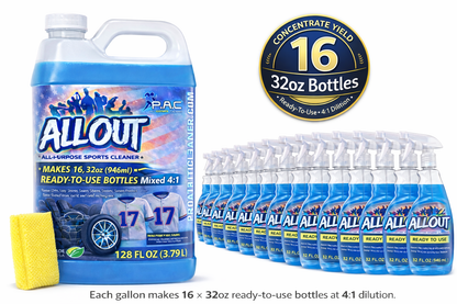 AllOut APC Hyper Concentrated - 1 Gallon Kit w/ spray bottle and Super Scrub Sponge - Makes 16 - 32oz spray bottles