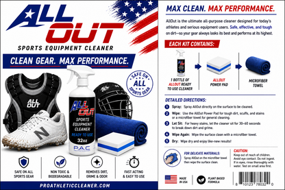Cleat, Sneaker, & Equipment Cleaning Kit - 32oz AllOut