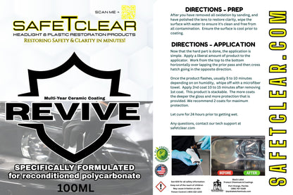 Revive Ceramic Headlight Coating 50ml Kit