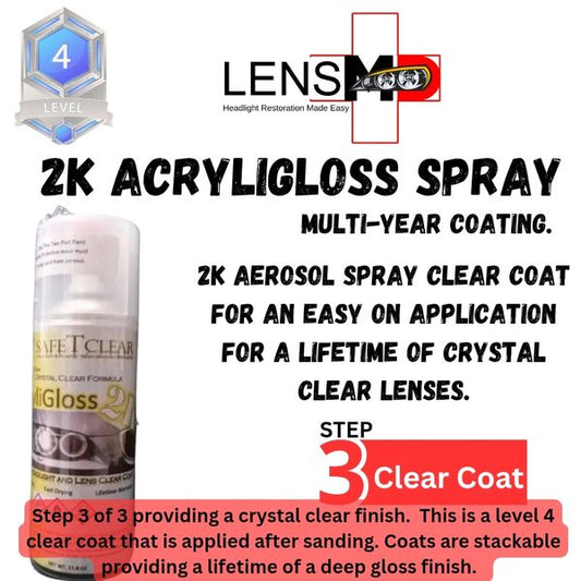 Acryligloss 2K U.V. Clear Coat Spray - 13.5oz can -